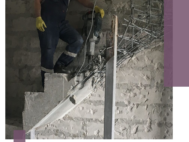 Демонтаж металлических и бетонных лестниц в Железнодорожном