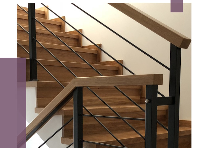 Обшивка металлической лестницы деревом в Железнодорожном от 4358 руб. 