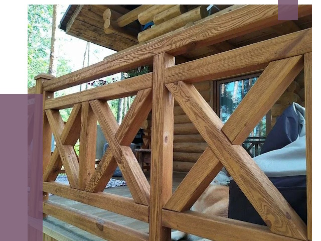 Деревянные перила под ключ в Железнодорожном от 7691 руб. 