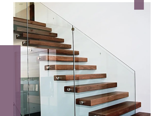 Стеклянные перила для лестницы в Железнодорожном от 14868 руб.