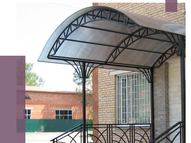 Металлические навесы и козырьки в Железнодорожном от 12818 руб.