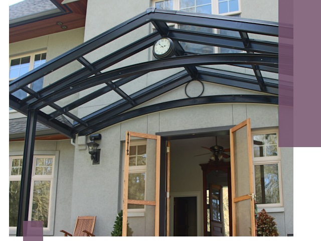 Изготовление и монтаж навесов и козырьков в Железнодорожном