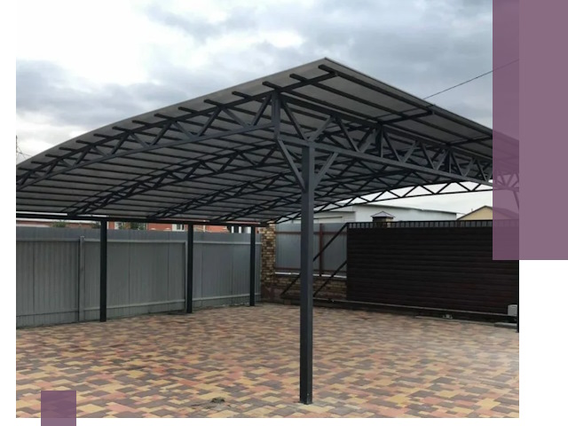 Недорогие навесы под ключ в Железнодорожном — изготовление и монтаж