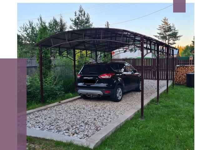 Навесы для автомобиля в Железнодорожном от 13176 руб.  | ПРОЛЁТ-Жлз