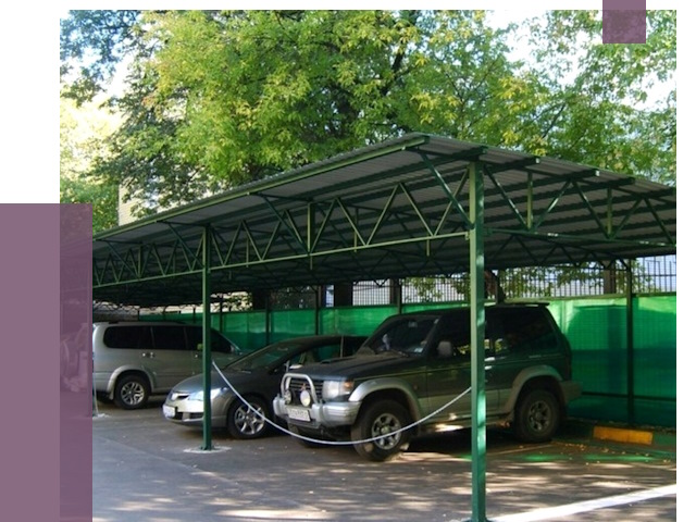 Навесы для парковки в Железнодорожном от 80494 руб. заказать | ПРОЛЁТ-Жлз