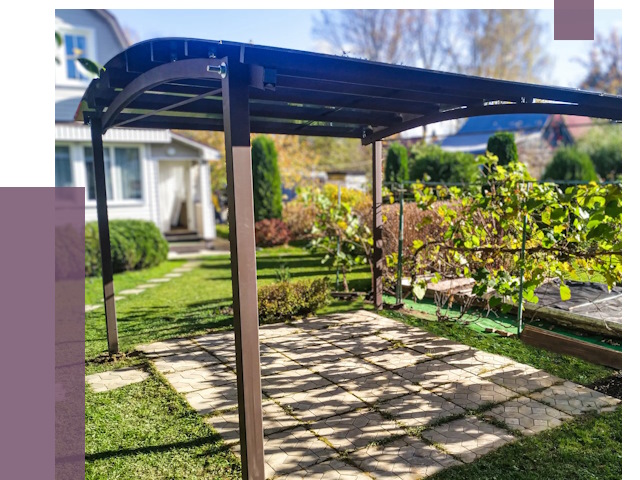 Навесы для дачи в Железнодорожном от 12766 руб. под ключ — ПРОЛЁТ-Жлз