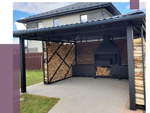 Навесы для барбекю в Железнодорожном от 12766 руб. под ключ | ПРОЛЁТ-Жлз