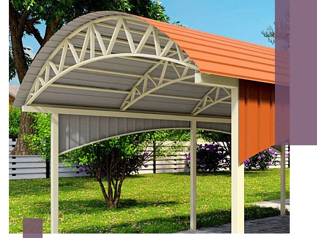 Навесы из профнастила под ключ в Железнодорожном — установка и монтаж