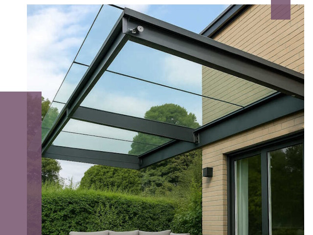 Стеклянные навесы и козырьки в Железнодорожном от 12305 руб.