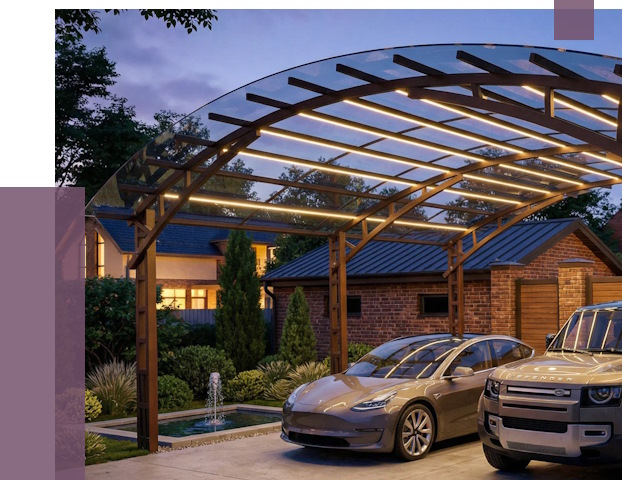 Металлические навесы в Железнодорожном от 12715 руб. под ключ — ПРОЛЁТ-Жлз