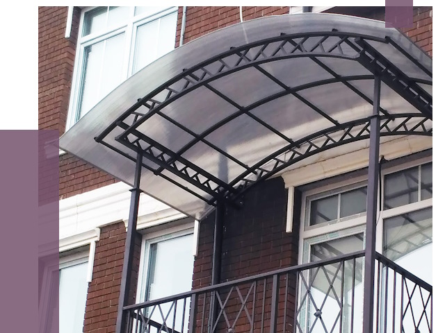 Козырьки над балконом в Железнодорожном от 8665 руб.  | ПРОЛЁТ-Жлз