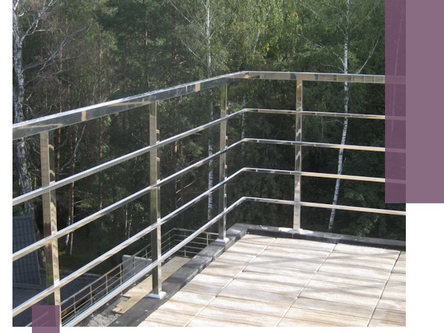 Парапеты из нержавеющей стали в Железнодорожном — изготовление и монтаж