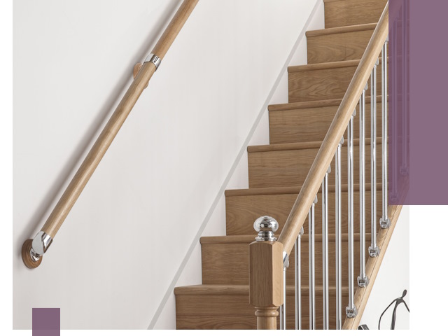 Пристенные поручни из стали и нержавейки под монтаж в Железнодорожном